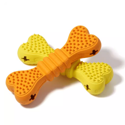 Bone-Shaped Dog Treat Dispenser Toy