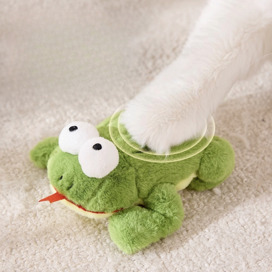 Electric Frog Teething Toy for Kittens