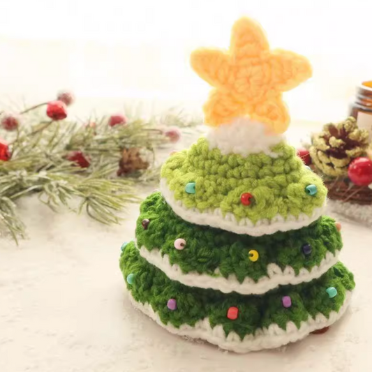 Handmade pet holiday Christmas tree hats