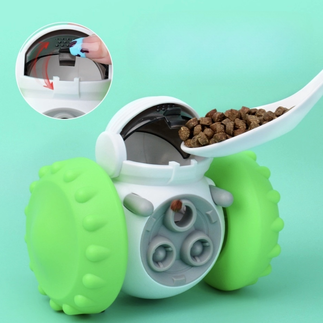 Robot-Shaped Dog Treat Dispenser Toy