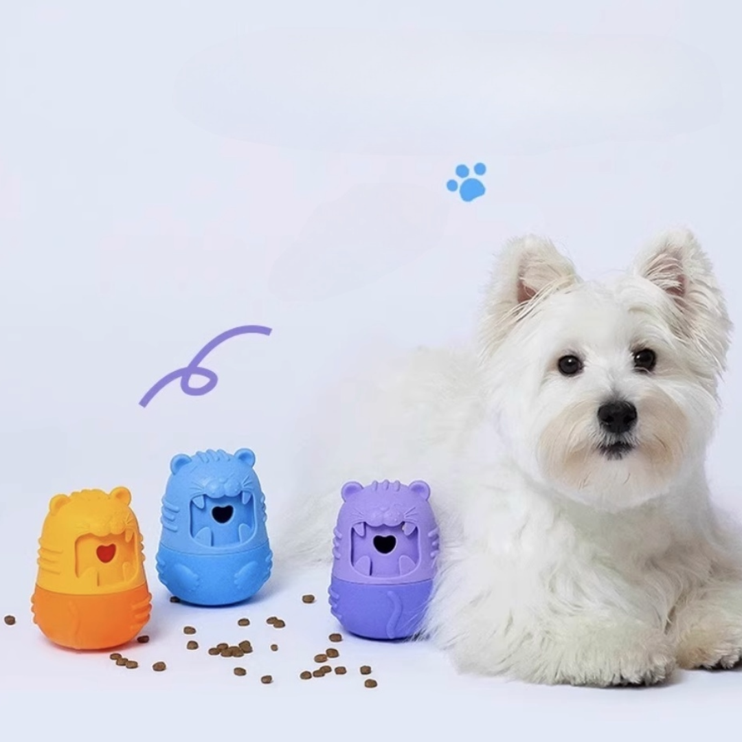 Tiger-shaped Pet Food Dispenser Toy