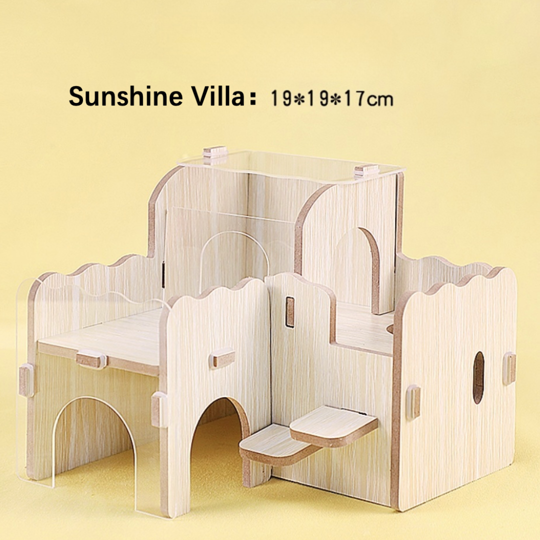 Wooden Hamster House & Toy