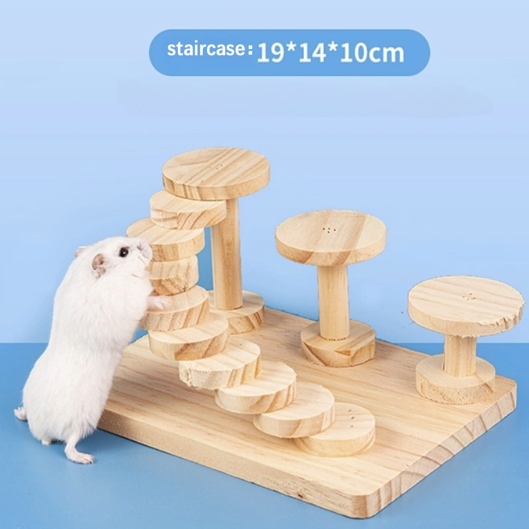 Wooden Hamster House & Toy