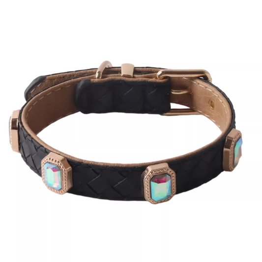 Retro-Style Braided Texture Pet Collar