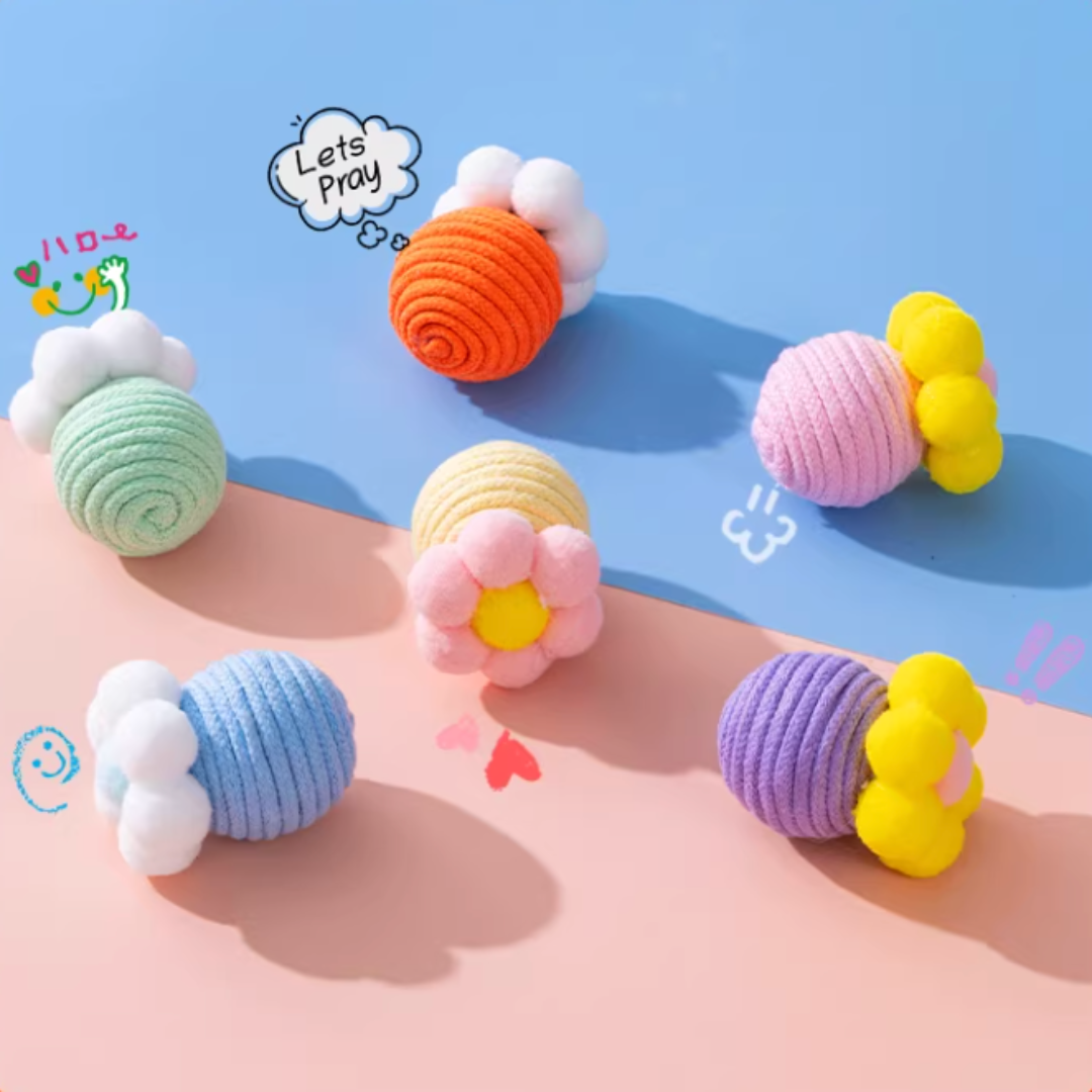 Cat Fun Dopamine-Colored Jingle Ball (Boredom Buster)|6PCS