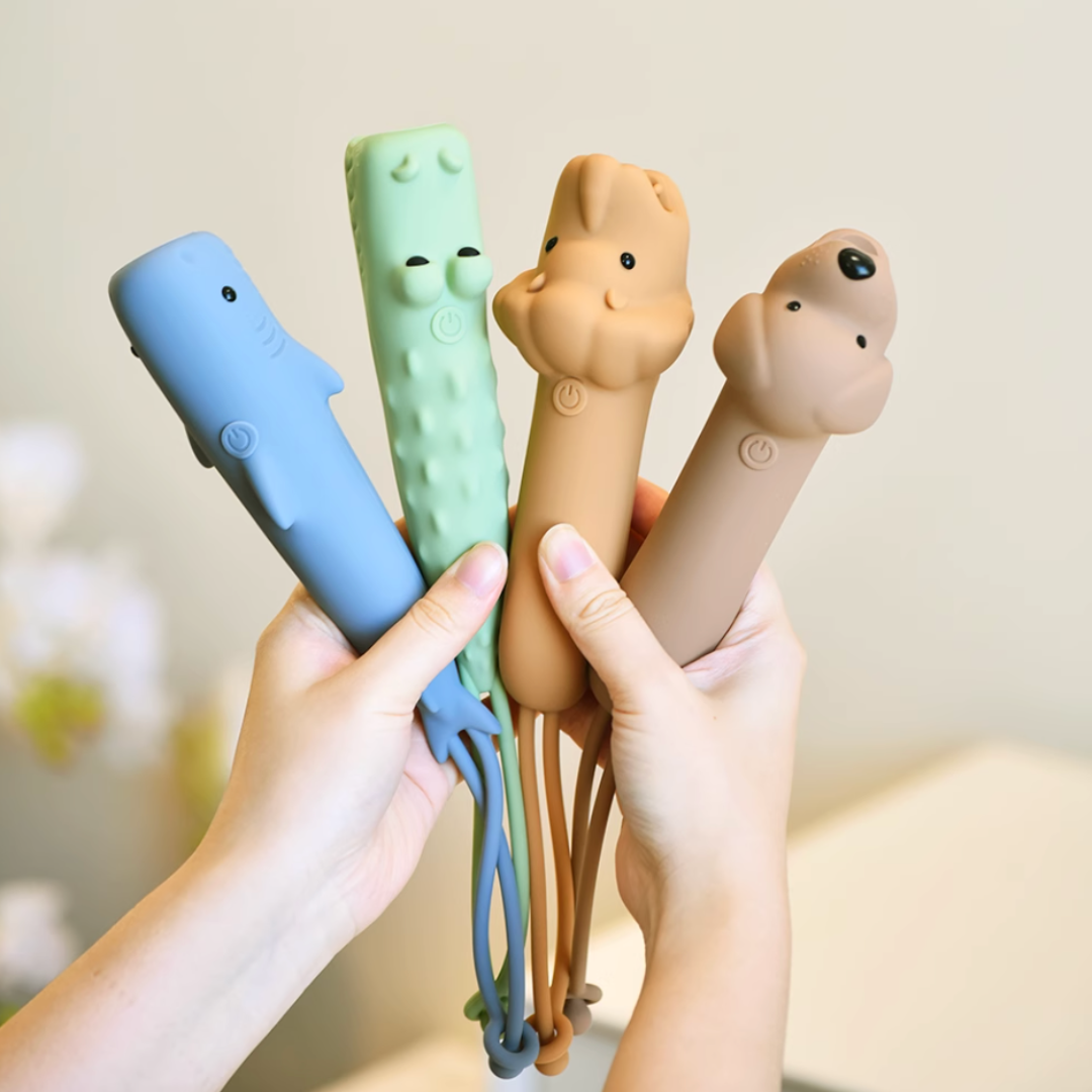 Animal Shape Silicone Night Light Flashlight - Rechargeable Kids