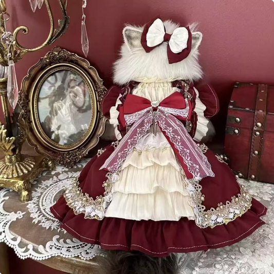 Vintage Red Lace Dress | Wedding Gown