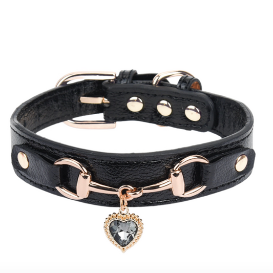 Pink | Black | Blue Heart Pendant Decorated Necklace