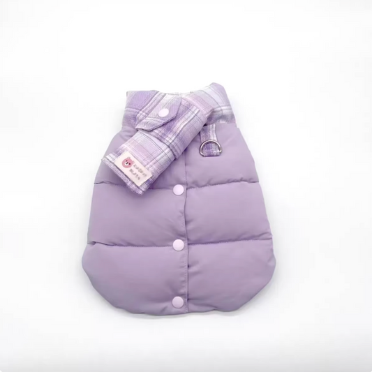 Cozy Pet Fall & Winter Vest|Bear Plaid Scarf(Sleeveless)