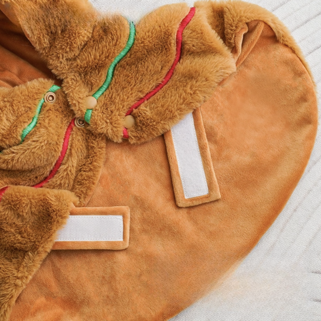 Christmas Sweet Gingerbread Man Pet Cloak