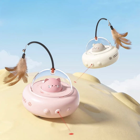Automatic Laser Cat Toy in Spaceship Shape
