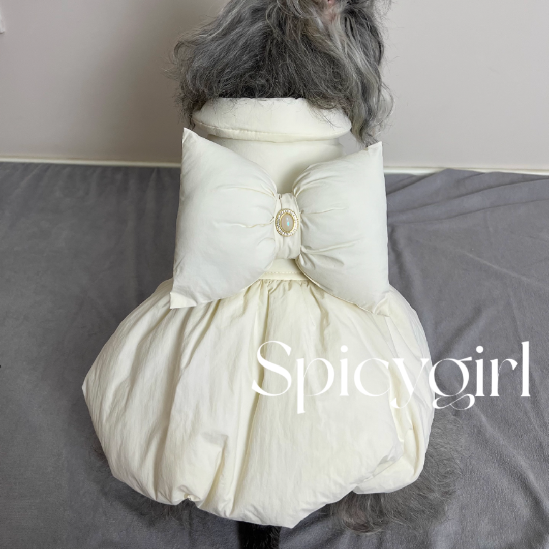 Cherry Soufflé Pet Winter Princess Dress