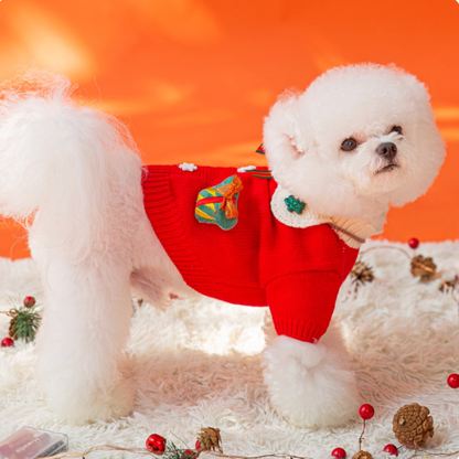 Reindeer crossbody bag ｜Red Christmas sweater