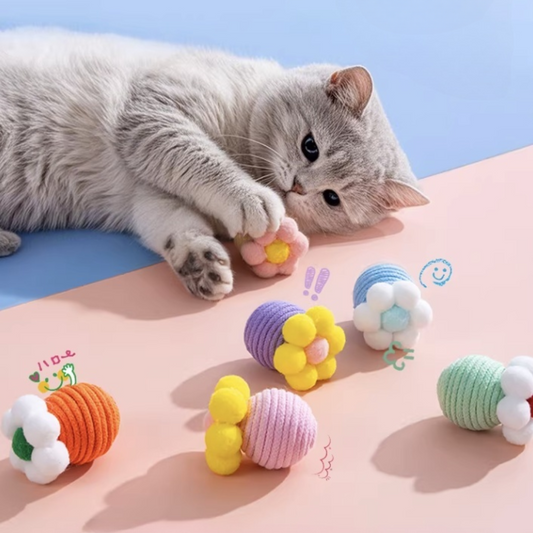Cat Fun Dopamine-Colored Jingle Ball (Boredom Buster)｜6PCS