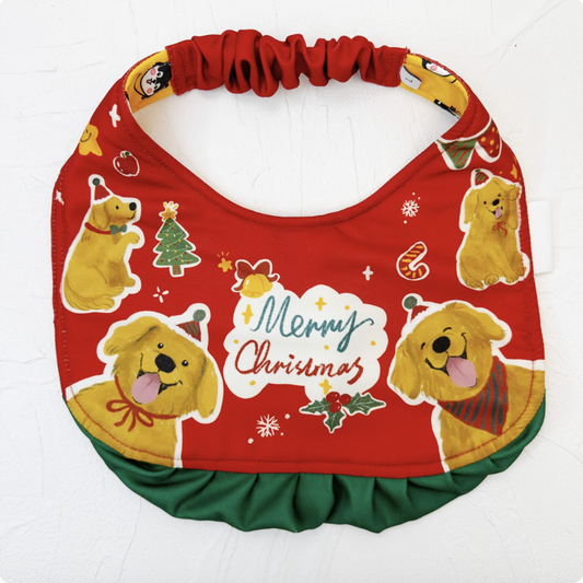 Golden Retriever-themed Christmas Bibs