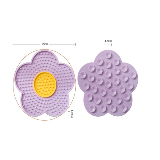 Flower shape dog Lick Mat for Dogs, Slow Feeder Cat Bowls