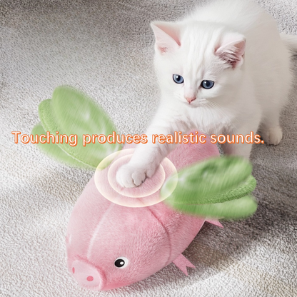 Electric Flying Pig Cat Entertainment Toy