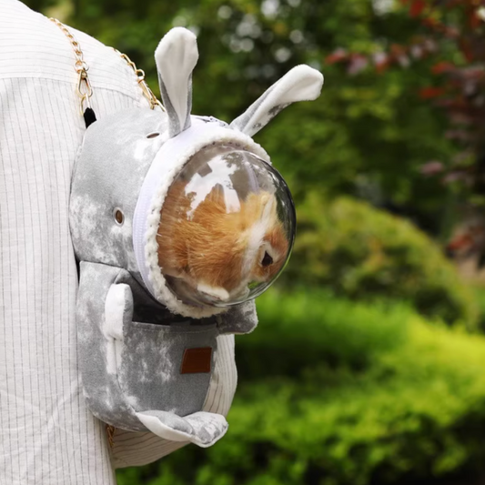 Rabbit-Shaped Small Pet Travel Backpack