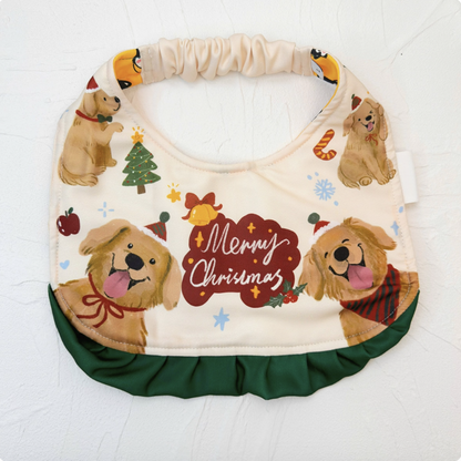 Golden Retriever-themed Christmas Bibs