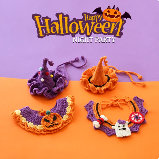 Halloween Pet Decorative Bib and Hat