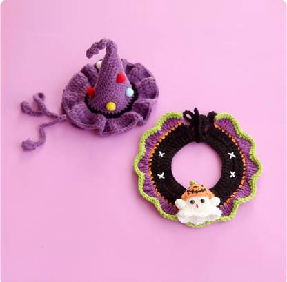 Halloween Pet Decorative Bib and Hat