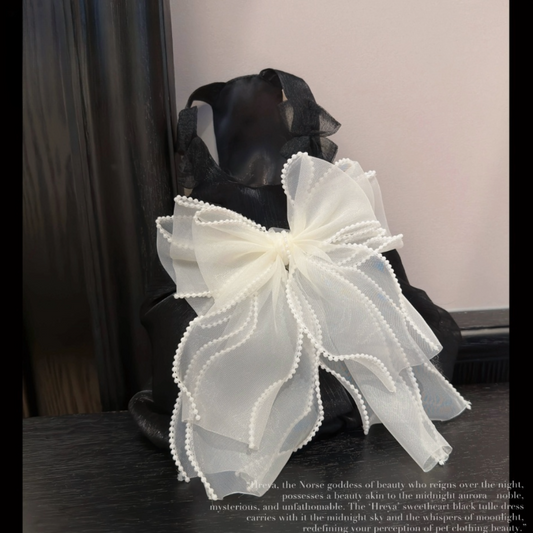 Luxury Oversized Bow Pet Dress & Wedding Gown