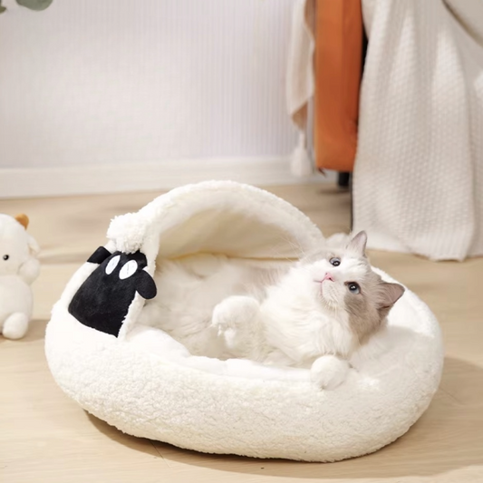 Lamb-Shaped Winter-Warmth Cat & Pet Bed
