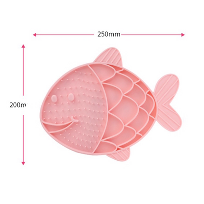 Little Chubby Fish shape dog Lick Mat for Dogs, Slow Feeder Cat Bowls
