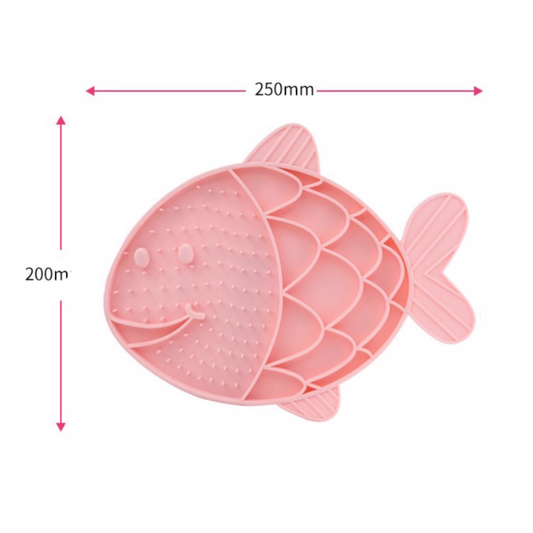Little Chubby Fish shape dog Lick Mat for Dogs, Slow Feeder Cat Bowls