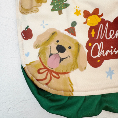 Golden Retriever-themed Christmas Bibs