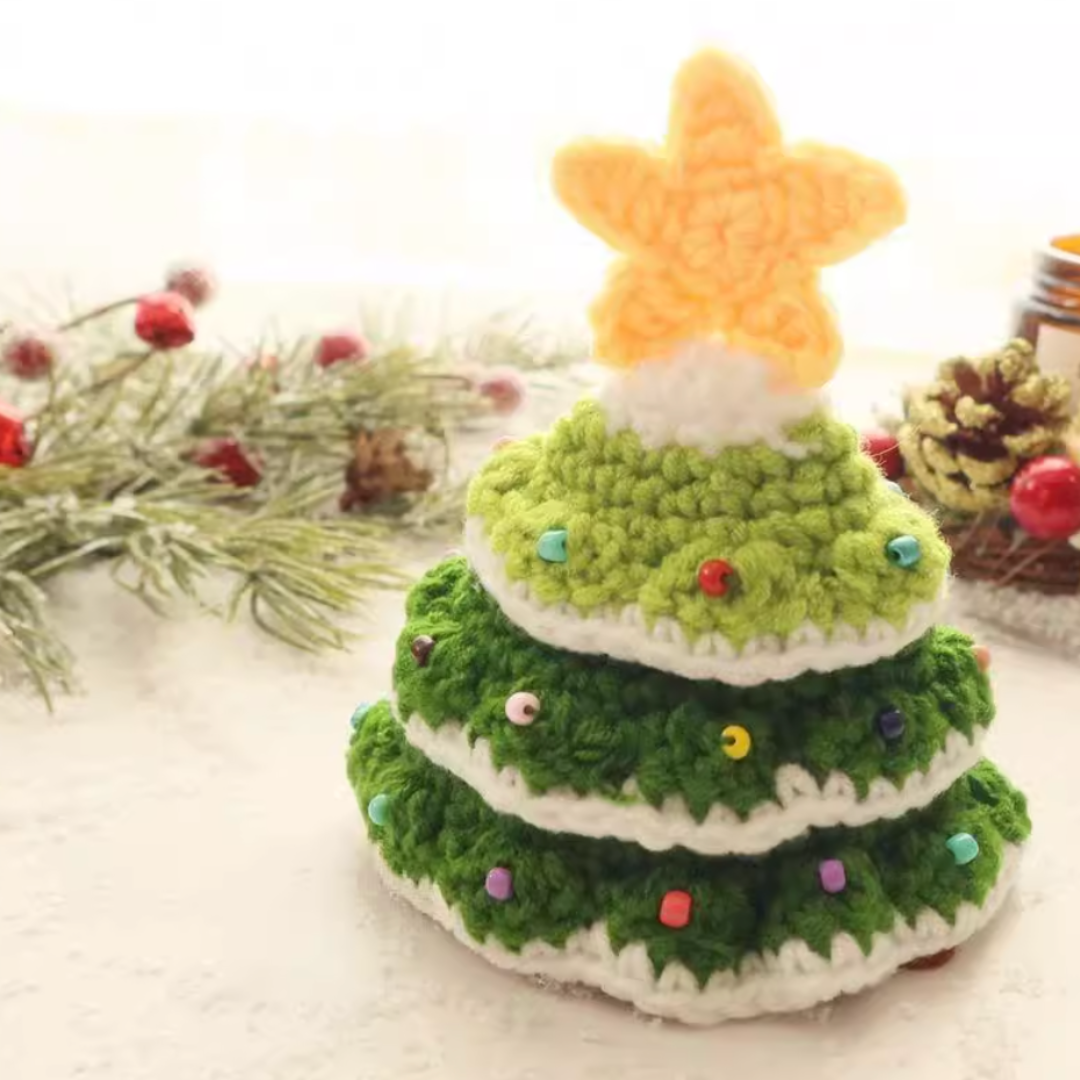 Handmade pet holiday Christmas tree hats