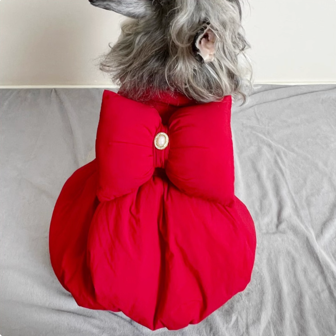 Cherry Soufflé Pet Winter Princess Dress