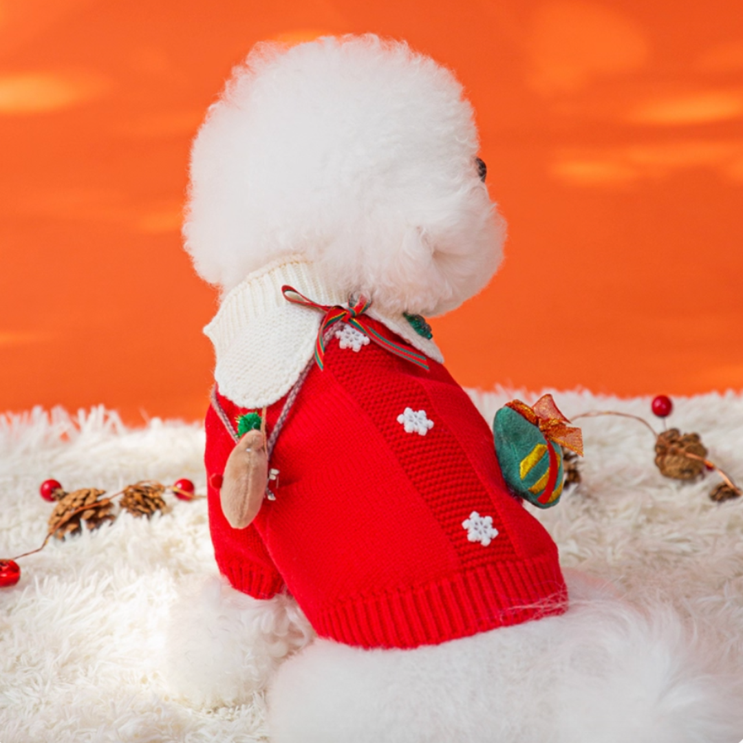 Reindeer crossbody bag ｜Red Christmas sweater