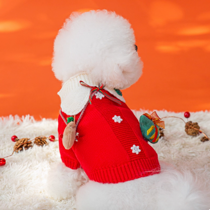 Reindeer crossbody bag ｜Red Christmas sweater