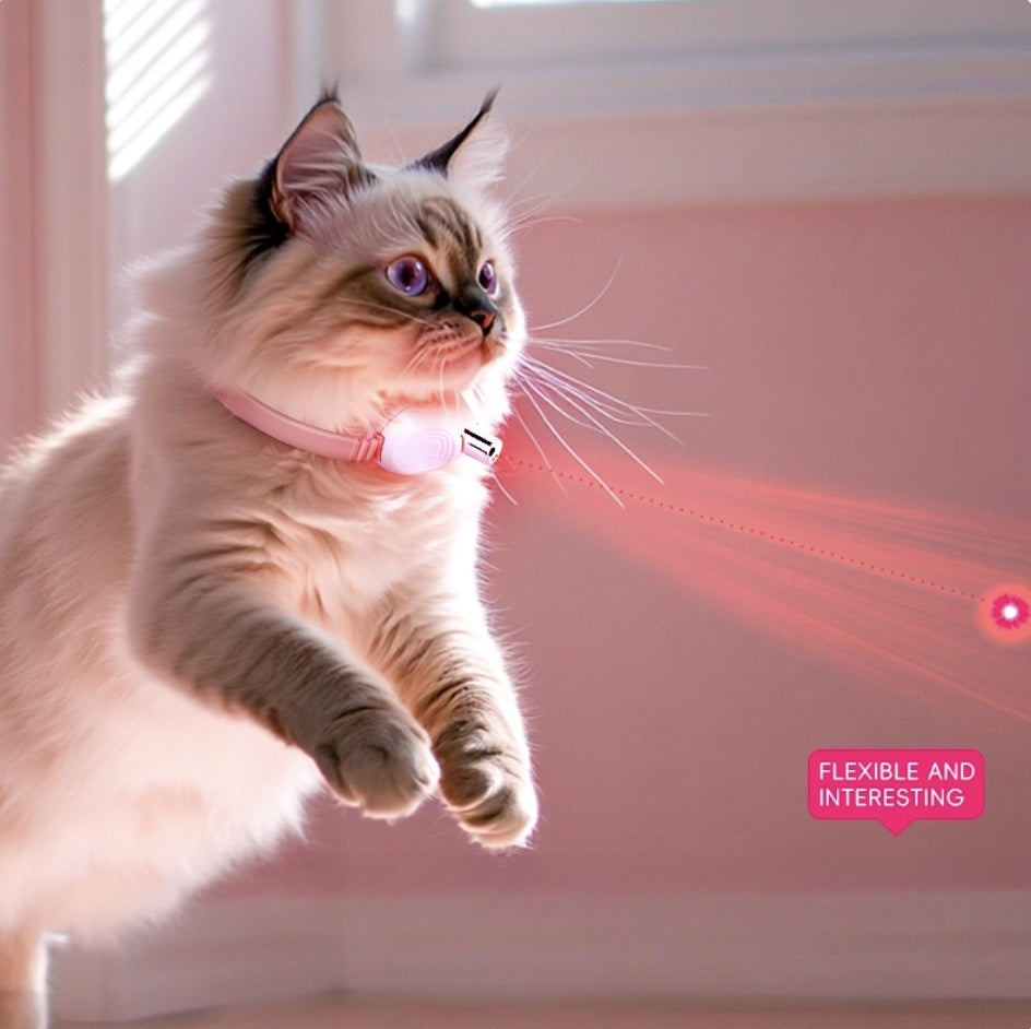 Smart Laser Cat Teaser Collar Toy