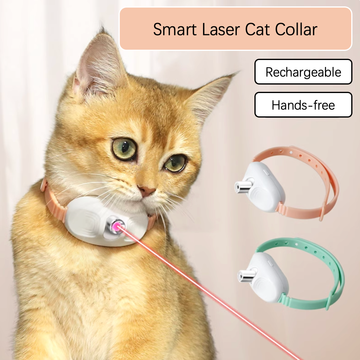 Smart Laser Cat Teaser Collar Toy