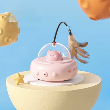 Spaceship-Shaped Smart Laser Cat Toy