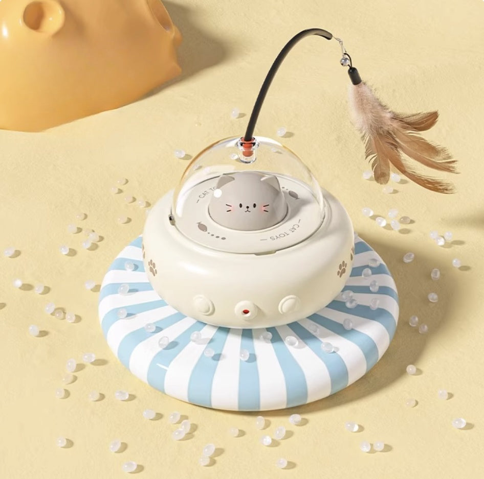 Spaceship-Shaped Smart Laser Cat Toy