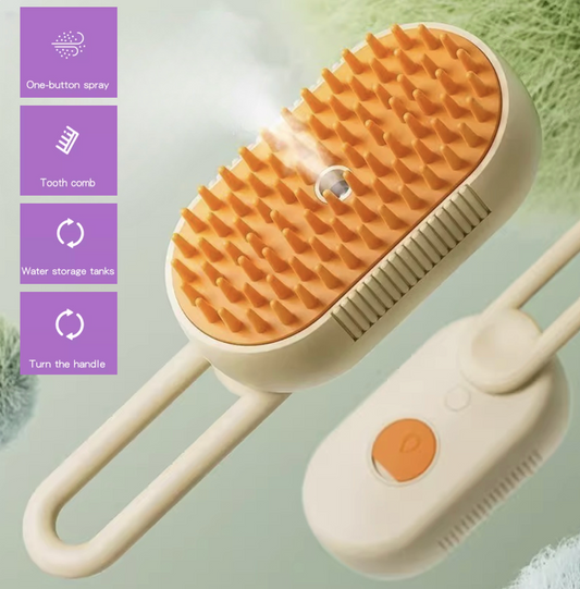 Steam-Powered Pet Shedding Comb