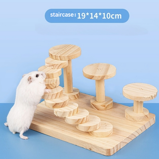 Wooden Hamster House & Toy