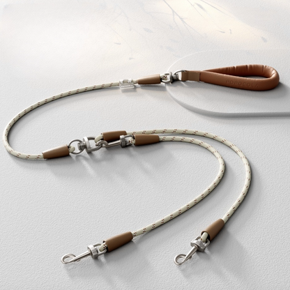 Old Money Style Double Dog Leash (Anti-Tangle)
