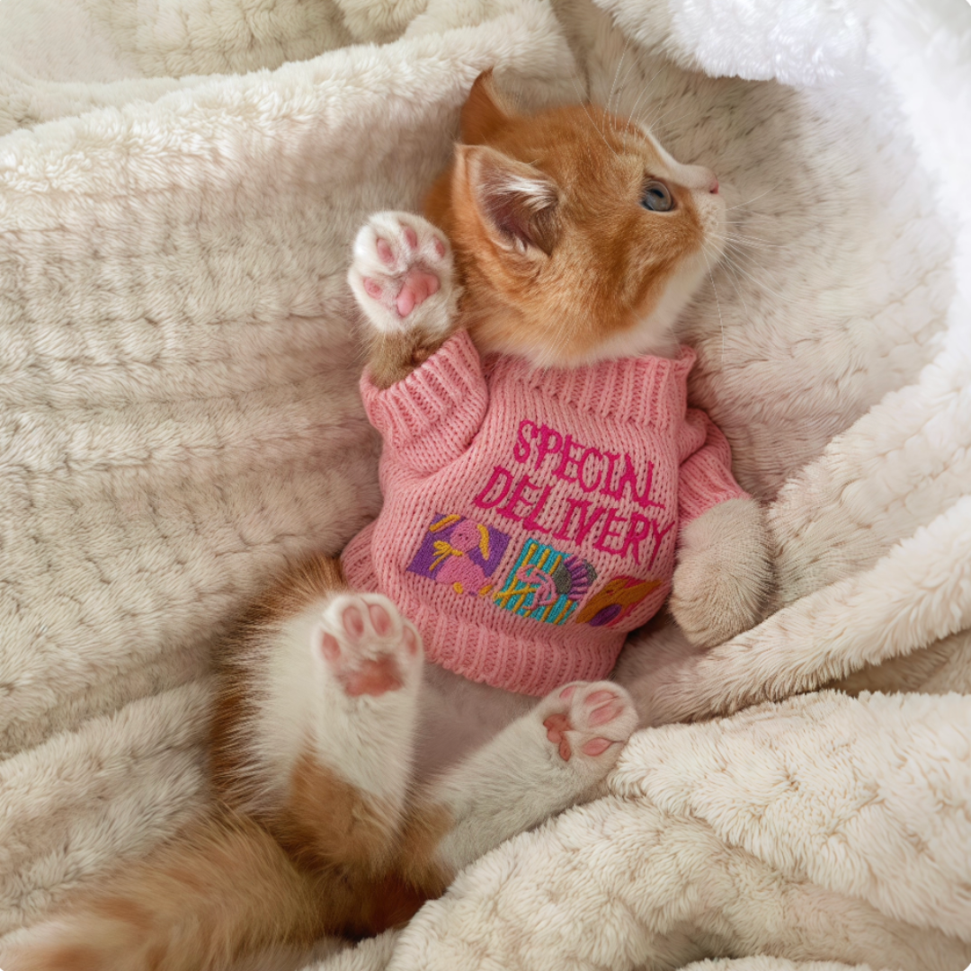 Puppy&Kitten Barbie Pink Sweater
