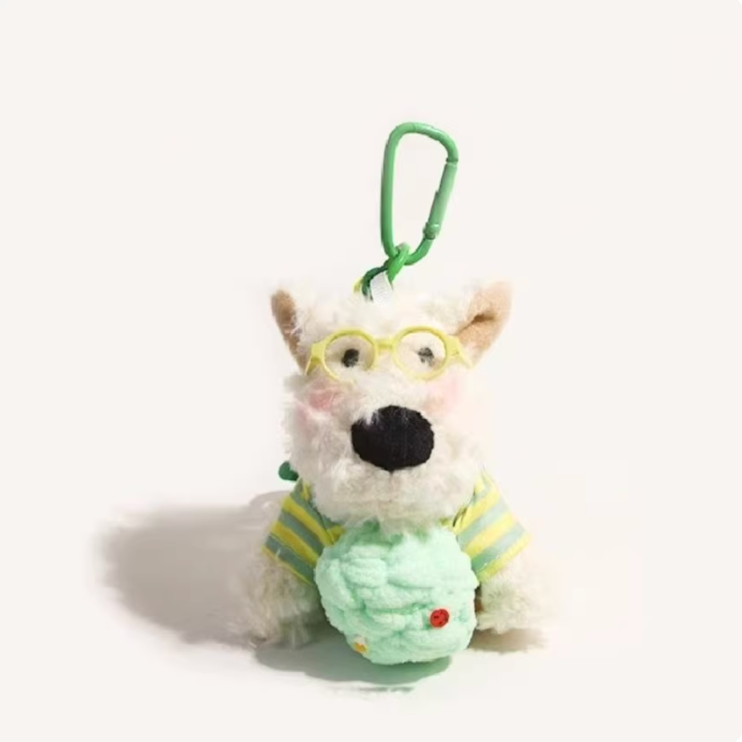 West Highland Backpack Keychain Plush Toy
