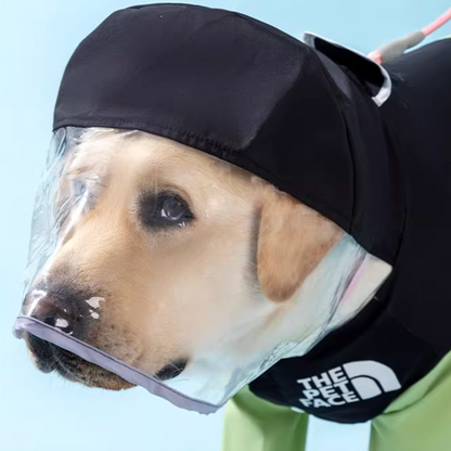 Stylish patchwork raincoat for pet dogs (four paws, tail)