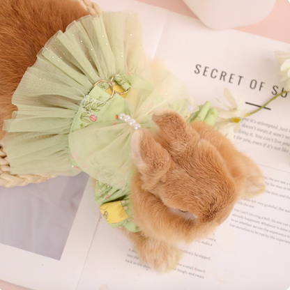 Cute bunny & Guinea pig mesh pearl skirt