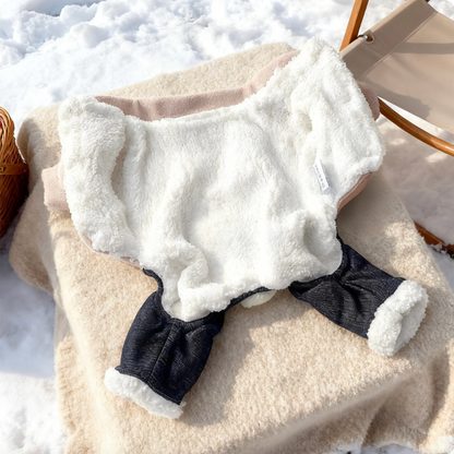 Bear overalls winter warm coat