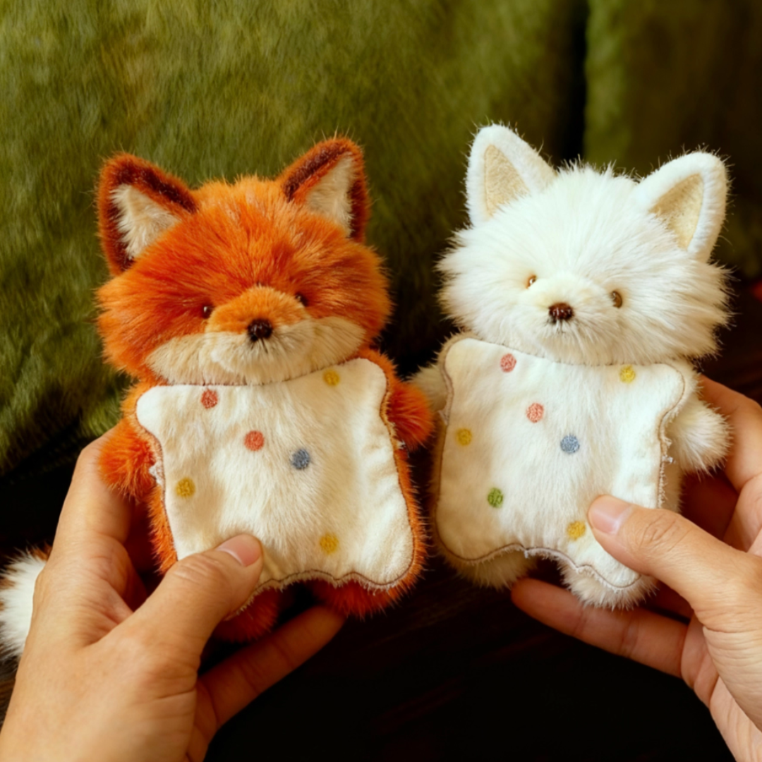 Fox & Raccoon Cute and Soothing Bean Bag Stress Relief Plush Toy