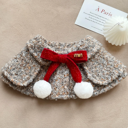 Christmas Outfit Pet Bow Tie Cape