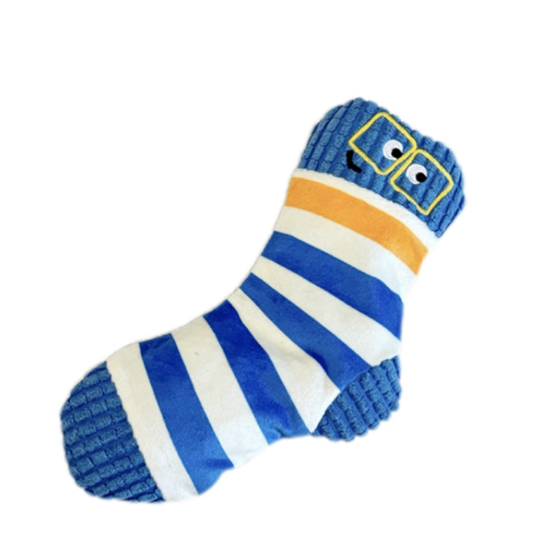 Cute Plush Sock-Shaped Treat Dispenser Toy