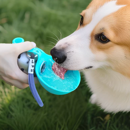Spherical Portable Dog Water Bottle |Tiffany Blue & Cherry Blossom Pink